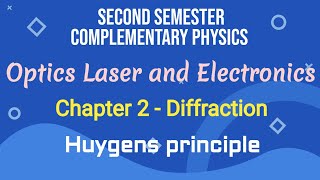 Huygens principle Chapter II Diffraction 2nd semester complementary physics [upl. by Lawrence314]