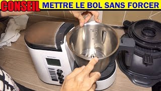 monsieur cuisine plus  mettre le bol sans forcer conseil [upl. by Eedya]