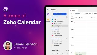 A quick demo of Zoho Calendar  Online calendar for business [upl. by Rolfe]