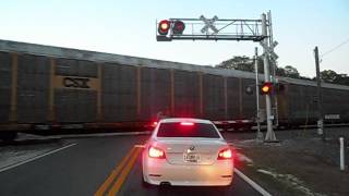 CSX Auto Train Thru Railroad Crossing [upl. by Langley143]