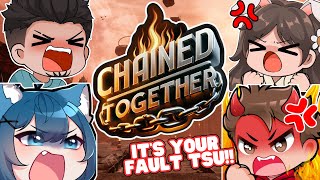 THIS GAME BREAKS FRIENDSHIPS Chained Together with Siri Pine and Natt [upl. by Rebel]