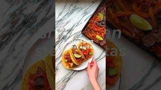 Sheet Pan Flank Steak Fajita Recipe [upl. by Atsirc]