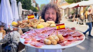 Probando comida callejera en ESPAÑA  La tierra del jamón 🥩🇪🇸 [upl. by Dicks]