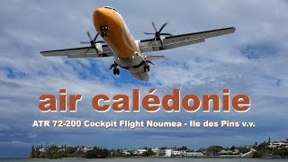 Air Caledonie ATR 72 cockpit flight amazing Noumea views By AirClips full flight series [upl. by Galan889]