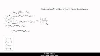 vjbr7 Kompleskni brojevi  potpuno riješeni zadaci  Matematika 2  instrukcije po zbirci [upl. by Aihsenek]