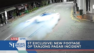 Exclusive footage of Tanjong Pagar car crash  ST NEWS NIGHT [upl. by Hsima590]