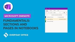 Structuring OneNote with Sections and Pages [upl. by Notsniw]