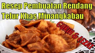 TIPS Cara Pembuatan Rendang Telur Crispy Khas Minangkabau [upl. by Alekim]