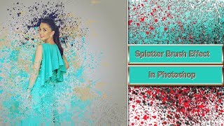 Splatter Brush Effect In Photoshop [upl. by Podvin736]