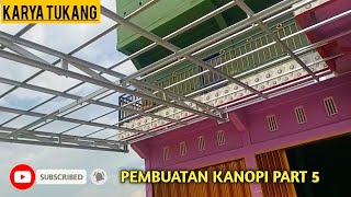 PROSES PASANG RENG DAN JARAK STANDAR RENG ATAP SPANDEK KANOPI BAJA RINGAN [upl. by Perlis]