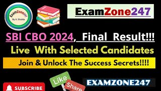 SBI CBO 2024 SELECTED CANDIDATES [upl. by Ahseuqal699]