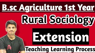 Rural Sociology  Extension Education Bsc Agriculture first year 1st semester topic 1st [upl. by Emersen]