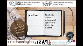 SDC 2021  Inez Faul  Microfossils and their archaeological application [upl. by Coretta]