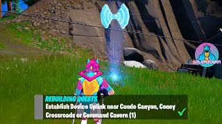 Establish Device Uplink near Condo Canyon Coney Crossroads or Command Cavern 1  Fortnite Ch3S2 [upl. by Tarrsus916]