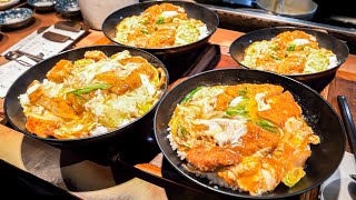 注文殺到カツ丼ラッシュ！信じられない神業注文さばきが炸裂する大衆食堂の１日に密着丨Katsudon and Tempura  Food in JAPAN [upl. by Lemej]