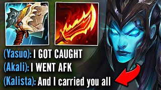 My whole team was basically AFK so I had to carry them on Kalista 1V9 BACKDOOR [upl. by Rama]