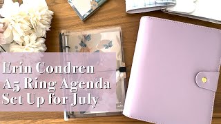 Erin Condren LifePlanner Move In amp Set Up  Daily A5 Ring Agenda Bold Blooms July 2024 Start [upl. by Benedetto156]