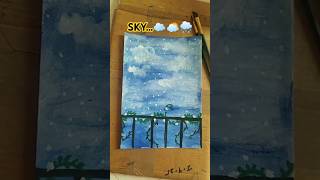 Watercolor Painting for SKY☁shortvideo youtubeshorts trending [upl. by Zwiebel]