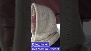 CUELLO CON CAPUCHA Tejido a CROCHET El Tutorial en Uva Madura Crochet [upl. by Teraj802]