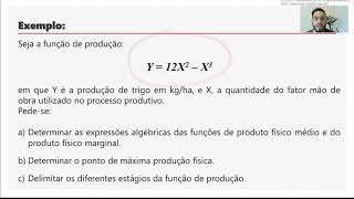 RESOLUÇÃO  EXEMPLO SLIDE  TEORIA DA PRODUÇÃO [upl. by Bern]