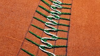 Laced Cretan Stitch Embroidery For Beginners [upl. by Lezned733]