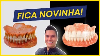 COMO LIMPAR UMA PRÓTESE DENTÁRIA ENCARDIDA PASSO A PASSO [upl. by Belda]