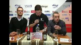 Pressekonferenz nach dem Heimspiel Eispiraten vs Bad Nauheim am 09032014 [upl. by Brannon]