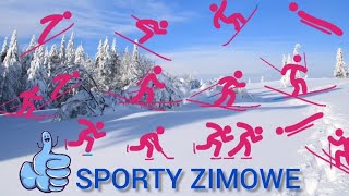 ZIMOWE DYSCYPLINY SPORTOWE prezentacja film edukacyjny dla dzieci [upl. by Hoffmann]