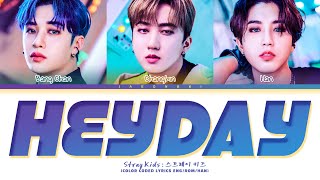 Stray Kids 3RACHA HEYDAY Lyrics Color Coded Lyrics  스트레이 키즈 HEYDAY 가사 [upl. by Dittman150]