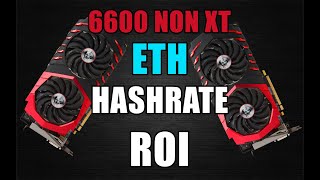 AMD 6600 NON XT Performance Hashrates ROI [upl. by Aioj]