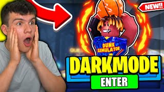 NEW ALL WORKING DARK MODE UPDATE CODES FOR DUNKING SIMULATOR ROBLOX DUNKING SIMULATOR CODES [upl. by Dearden511]