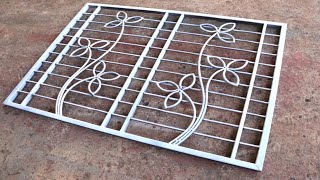 how to fabricate window grill design  cool grilled design ideas [upl. by Sherburn]