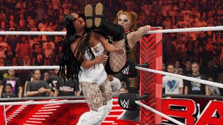 WWE 2K24 RAW FLORIANE VS INDI HARTWELL VS ISLA DAWN [upl. by Nonnahs659]