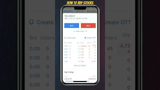 ZERODHA  How to buy Stocks Zerodha stockmarket stockmarketforbeginners stoc stockmarket [upl. by Dabbs]