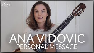 Ana Vidovic  Personal message to all Classical Guitar fans amp quotTears in Heavenquot by Eric Clapton [upl. by Sapphira]