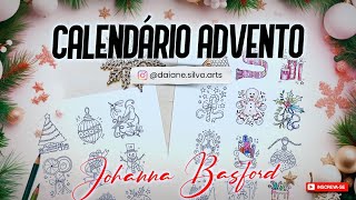 Colorindo Calendário advento Johanna Basford dia 02 [upl. by Grieve]