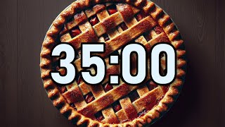 35 Minute Timer Pie  ⏰ Bell Alert  No Music  LSAT Study Aid Focus Relaxation [upl. by Atinele918]