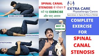 SPINAL CANAL STENOSIS EXERCISE amp STRETCHES  Avoid Surgery by BEST PHYSIOTHERAPY TREATMENT [upl. by Aubert973]