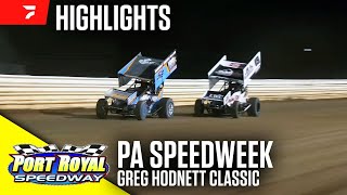 Greg Hodnett Classic  Pennsylvania Sprint Speedweek at Port Royal Speedway 7624  Highlights [upl. by Brunhilda]