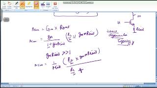 analog ic design 50 Differential Amplifier 6 Common mode gain and CMRR 2 [upl. by Asi]