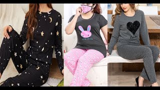 TShirt pajama Nightwear design for GirlComfort nightwear for womenNightsuit set design [upl. by Attenra]