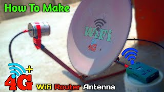 how to make dish antenna  4G  signal antennaWiFi router Antenna  part 2 [upl. by Son415]