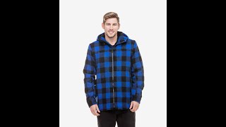 Swanndri Mens Hudson Wool Hoody  Blue Black Check [upl. by Alimac179]