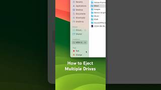 Mac Tip Eject Multiple ExternalDrives All At Once ⏏️ mactips [upl. by Annerb]