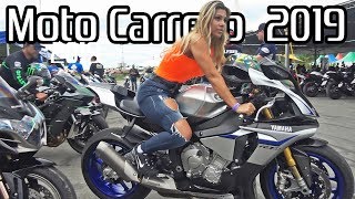 MOTOCARRERO 2019  AMAZING Superbikes in Brazil Loud exhausts amp BURNOUTS [upl. by Carolynne438]