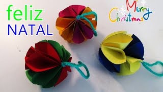 DIY Faça voce mesmo bolas de natal com papel  canal chantilly com chocolate [upl. by Delila]