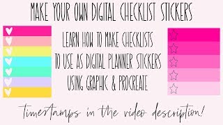 Make Your Own Digital Planner Stickers Checklist Edition [upl. by Suoirrad]