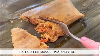 Receta de HALLACAS con MASA DE PLÁTANO VERDEplátano macho Brsaludable [upl. by Atteyek]