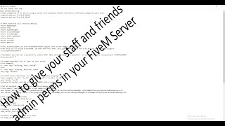 How to give admin permissions to your FriendsServer staff FiveM 2021 [upl. by Nodnrb]