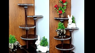 How to make corner rack  corner shelf Ideas with Cardboard  Home decoration ideas  Home Art [upl. by Arras969]